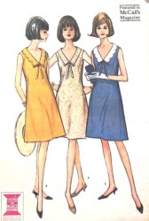 7655 McCalls 1964 Fit and Flare Sleeveless V Collar Dress Pattern  14 34B uncut